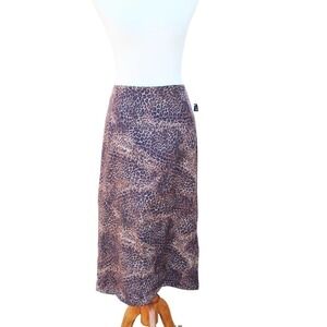 Briggs New York Leopard Print Midi Pencil Skirt Women Size 12 Petite NWT